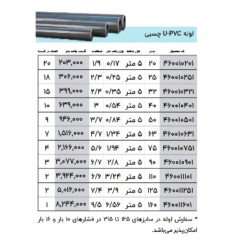 لوله-U-PVC-چسبی