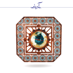 ساعت-چوب-و-رزین-طرح-شمسه