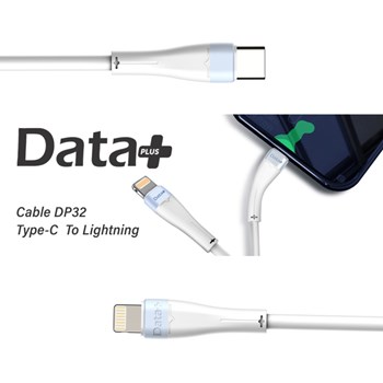 کابل-شارژ-تبدیل-USB-C-به-لایتنینگ-دیتا-پلاس-مدل-DP32-طول-1-متر-گارانتی-دار