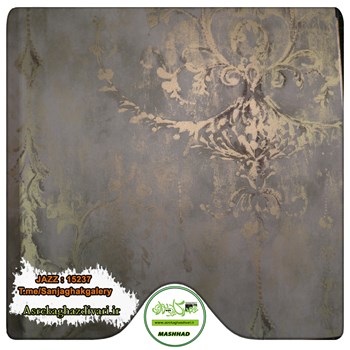 کاغذ-دیواری-آلبوم-جاز-Jazz-کد-15237-رنگ-طلایی-طوسی-طرح-داماسک