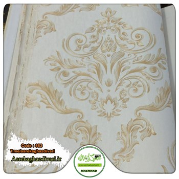 کاغذ-دیواری-طرح-داماسک-کد-663-رنگ-زرد-کرم-قیمت-زیر-100-هزار-تومان