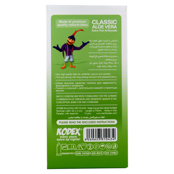 کاندوم-12-عددیناچ-کدکس-کلاسیک-آلوورا-CLASSIC-ALOE-VERA